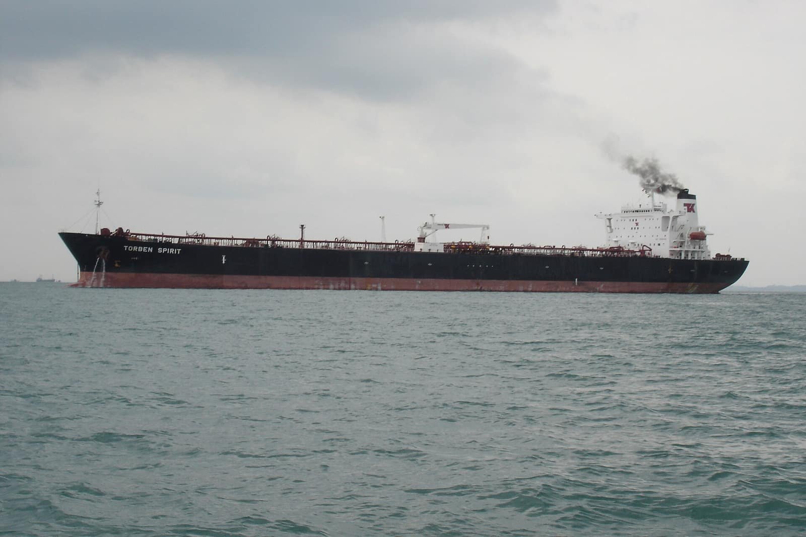 Oil tanker at sea for chartering markets